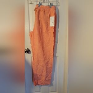 Athleta Retreat Linen wide leg pants sz 14 NWT